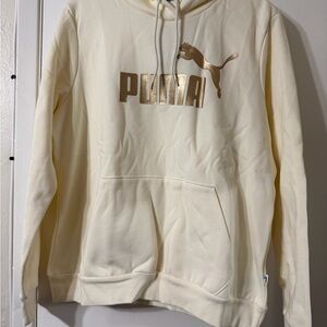 Puma women’s Cream and Gold Hoodie